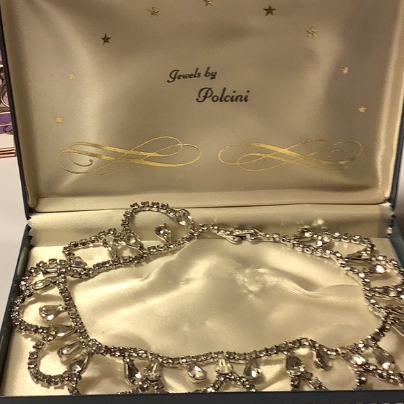 Rare  Unique Vintage Rhinestone Collar Necklace - Picture 4 of 5